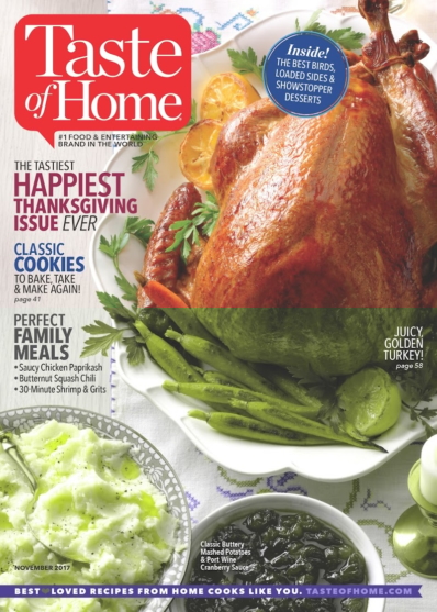 Taste of Home November 01, 2017 Issue Cover