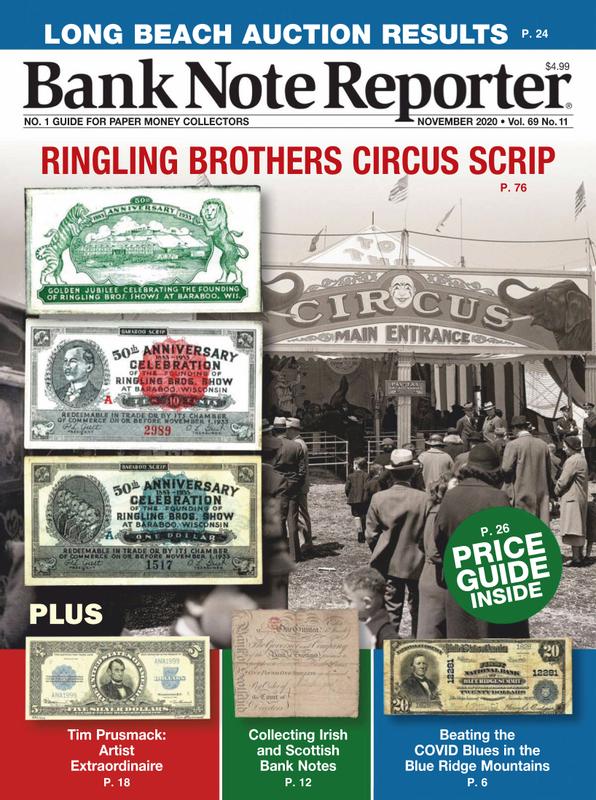 Bank-Note-Reporter November 01, 2020 Issue Cover
