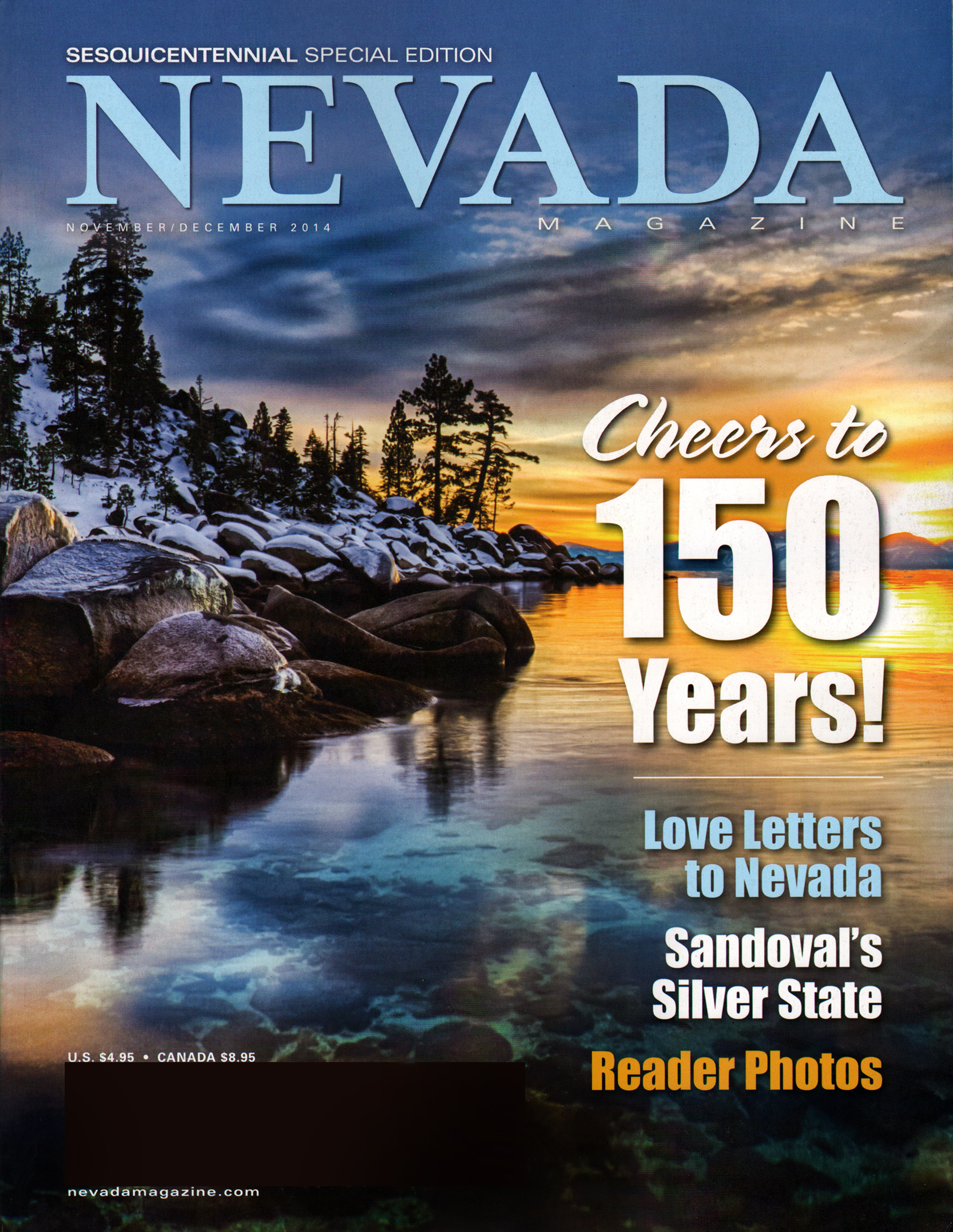 Nevada-Magazine November 01, 2014 Issue Cover