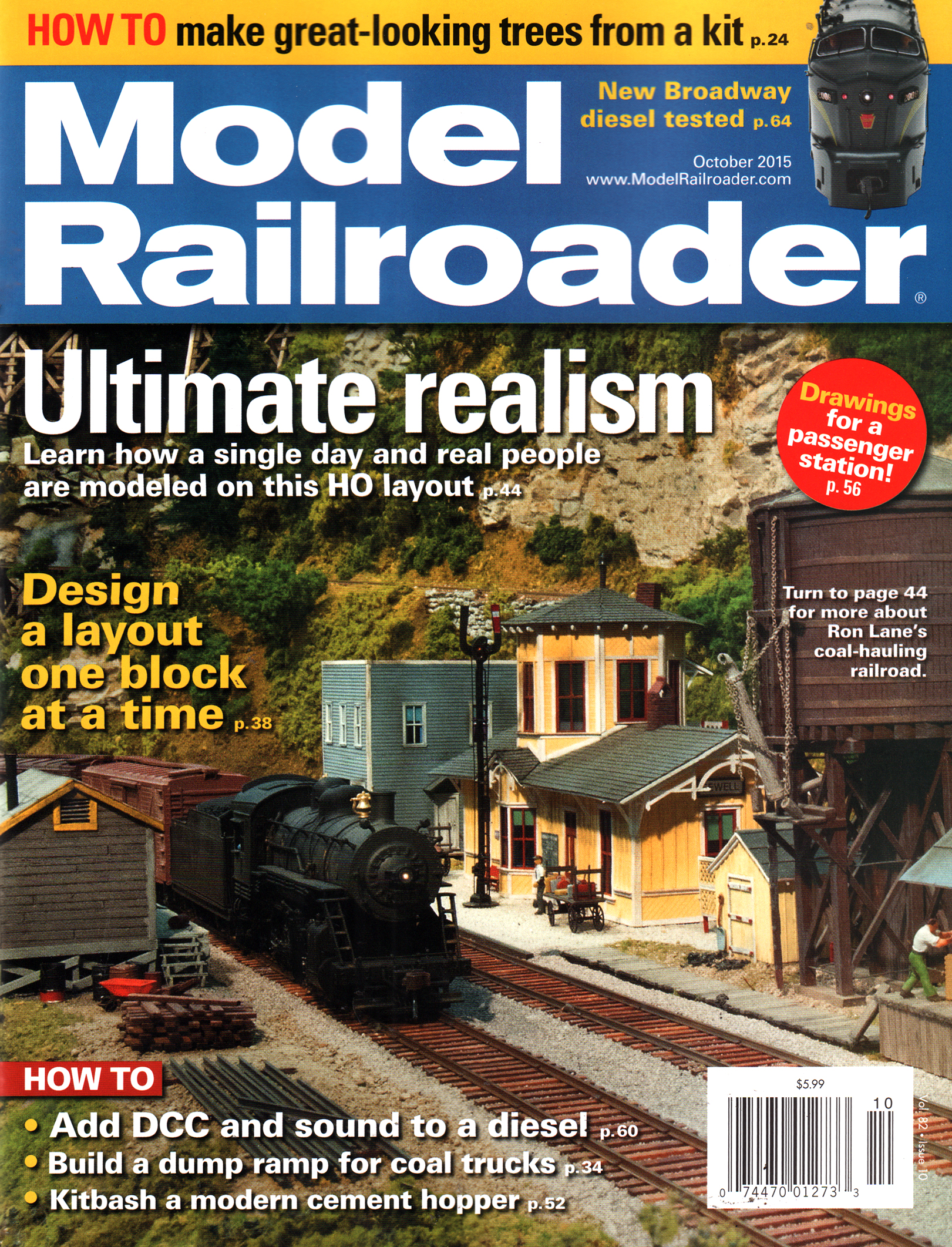 Model-Railroader October 01, 2015 Issue Cover