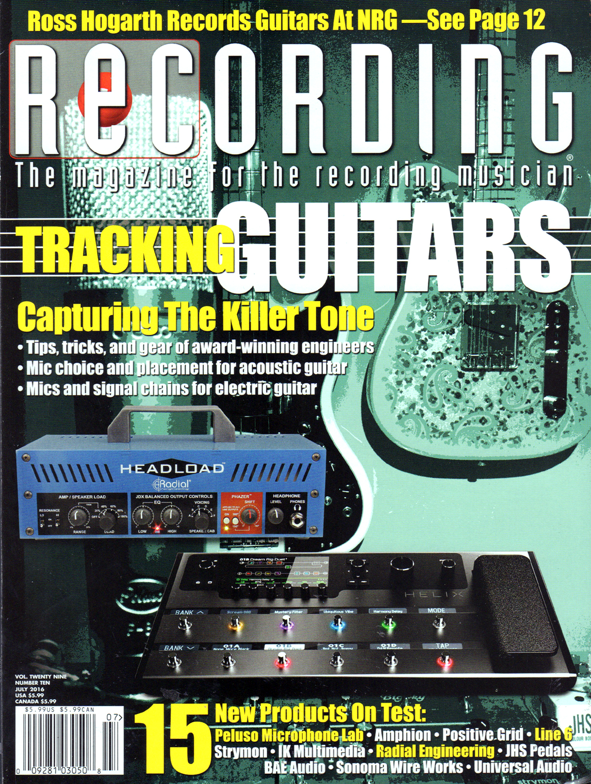 Recording-Magazine July 01, 2016 Issue Cover