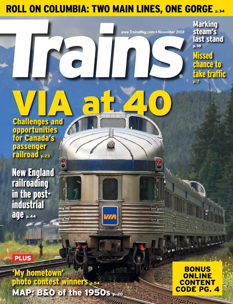 Trains November 01, 2018 Issue Cover