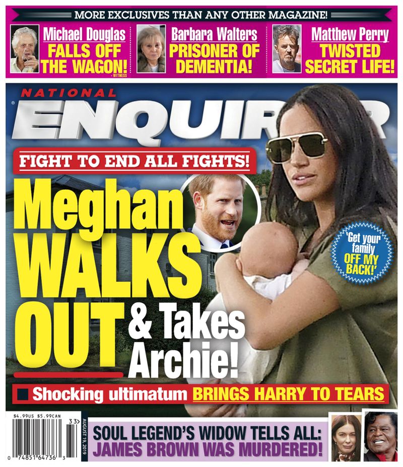 national-enquirer August 19, 2019 Issue Cover
