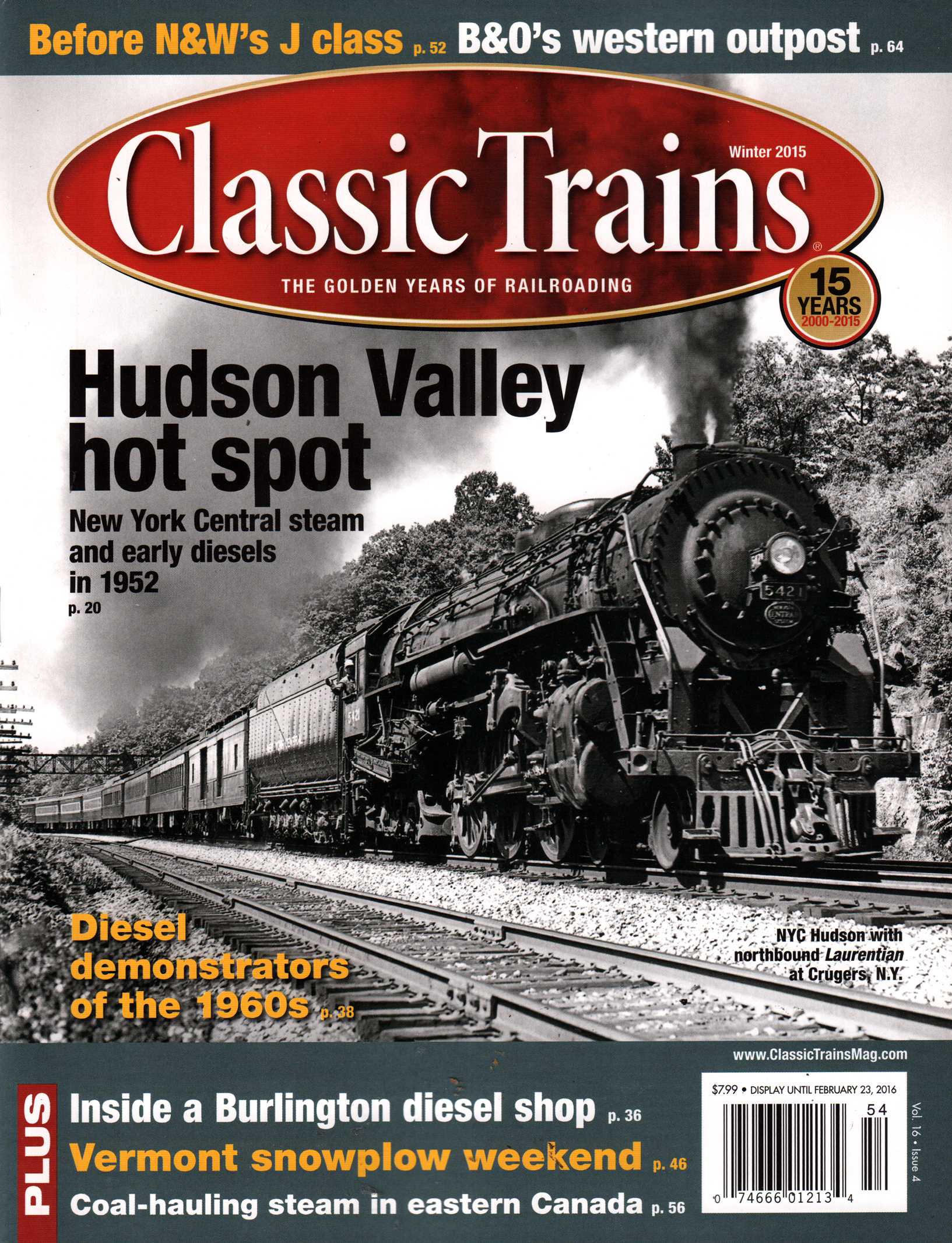 Classic-Trains December 01, 2015 Issue Cover