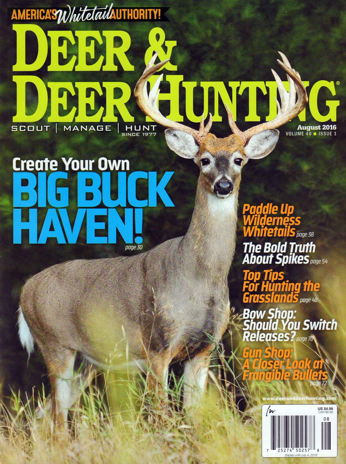 Deer-and-Deer-Hunting August 01, 2016 Issue Cover