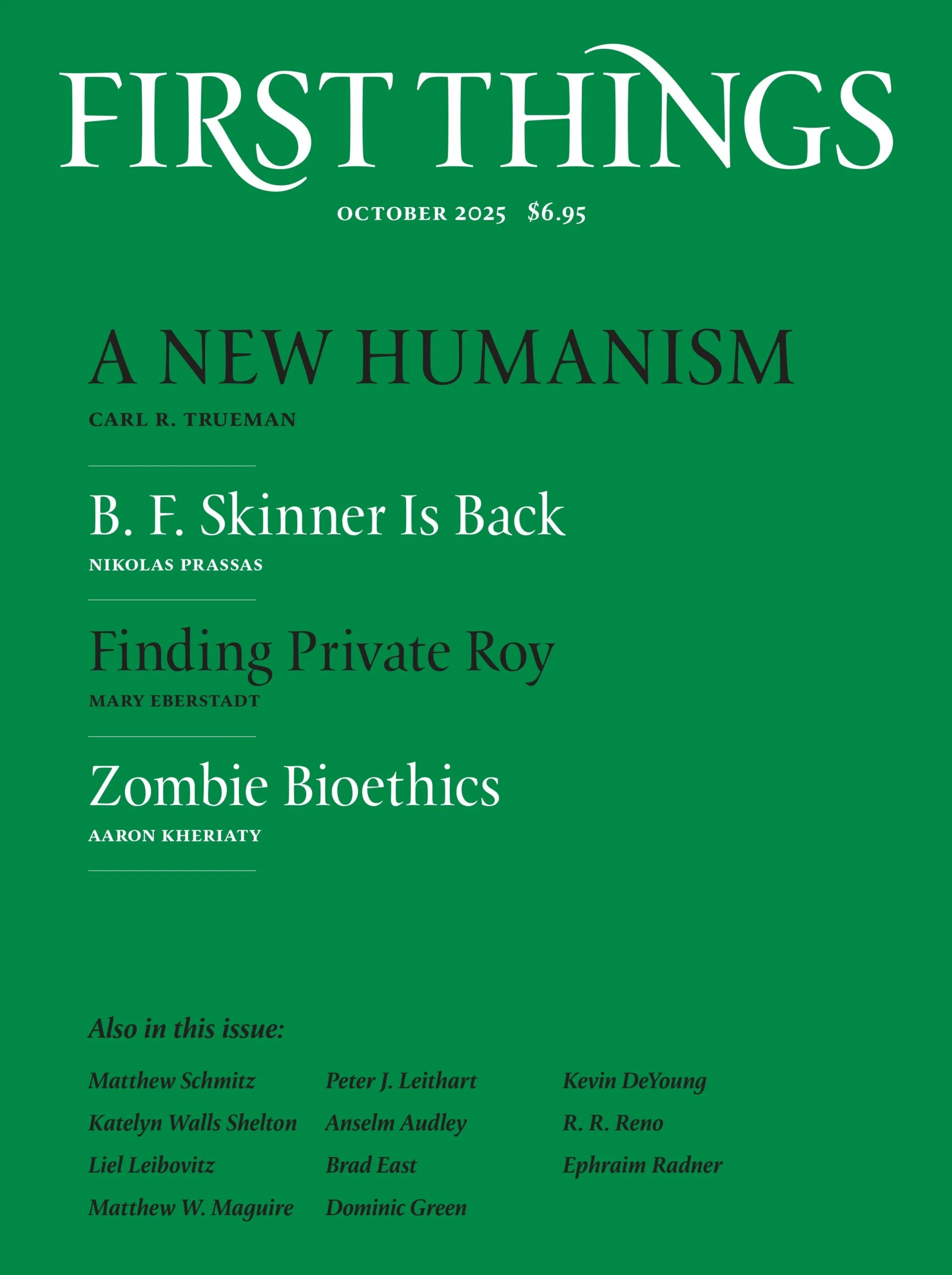 First-Things October 01, 2025 Issue Cover