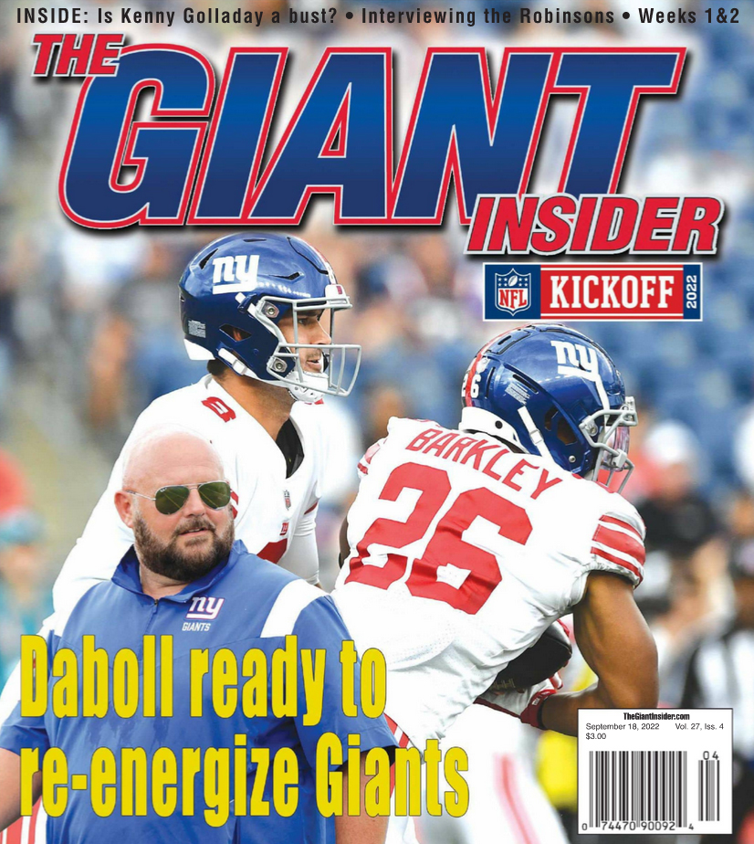 Giants-Insider September 18, 2022 Issue Cover