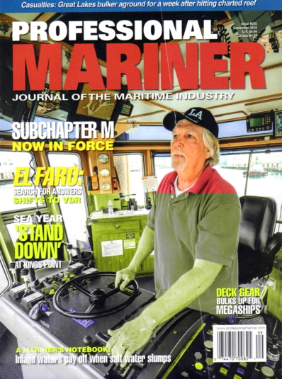 Professional Mariner September 01, 2016 Issue Cover