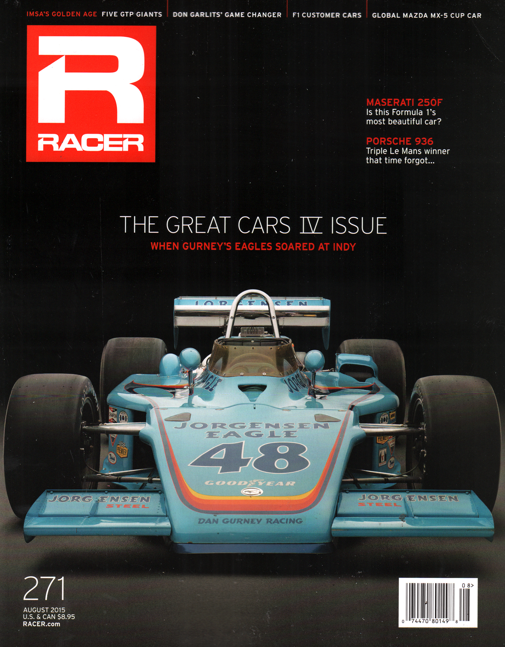 Racer August 01, 2015 Issue Cover