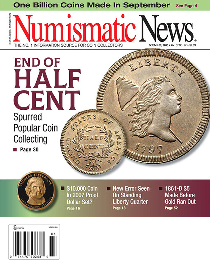 Numismatic-News October 30, 2018 Issue Cover