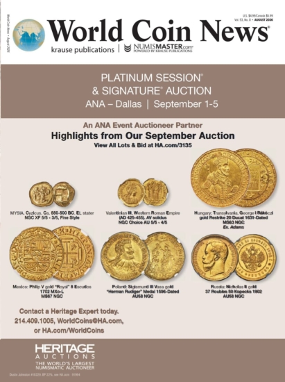 World Coin News August 01, 2026 Issue Cover