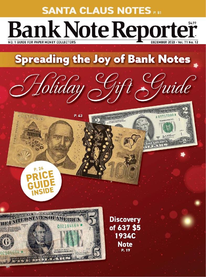 Bank-Note-Reporter December 01, 2023 Issue Cover