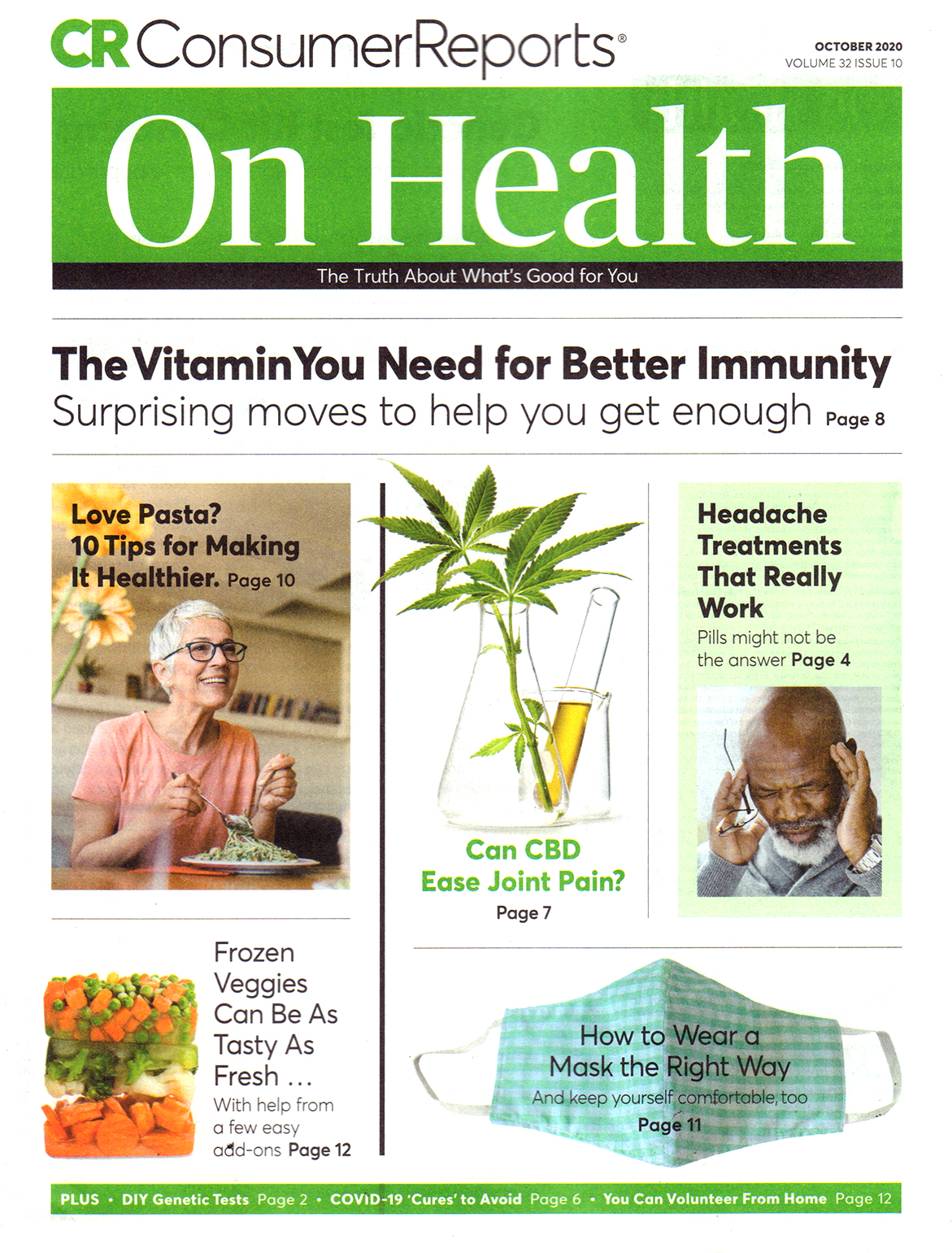 Consumer-Reports-On-Health October 01, 2020 Issue Cover