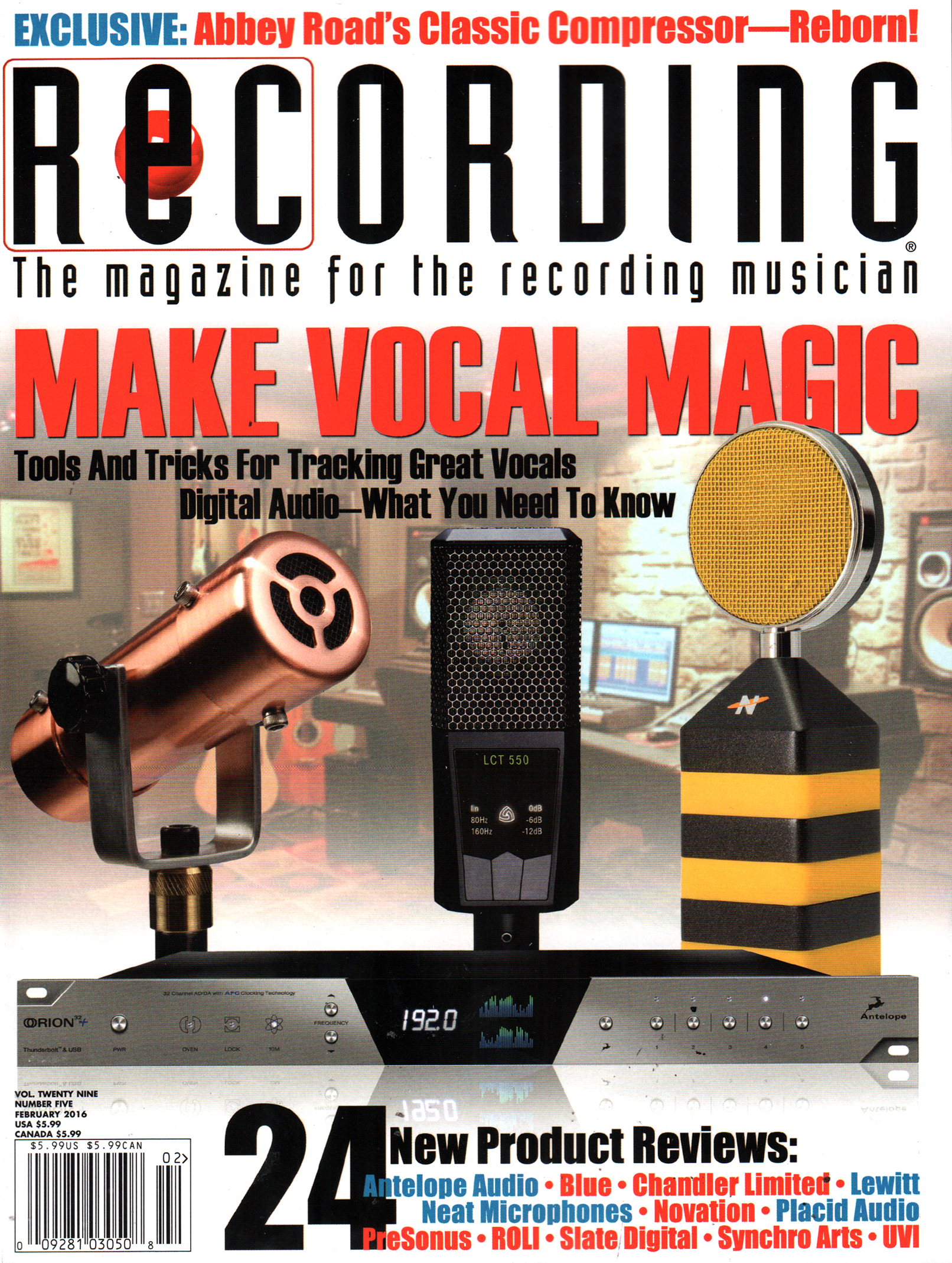 Recording-Magazine February 01, 2016 Issue Cover