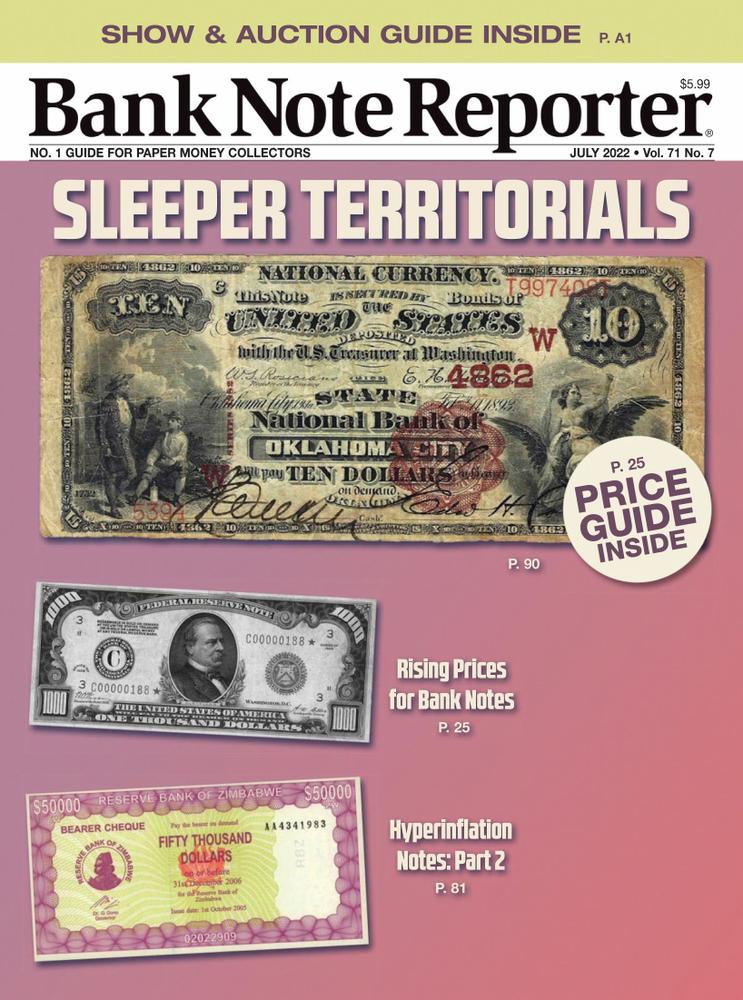 Bank-Note-Reporter July 01, 2022 Issue Cover