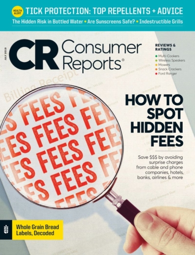 Consumer Reports July 01, 2019 Issue Cover