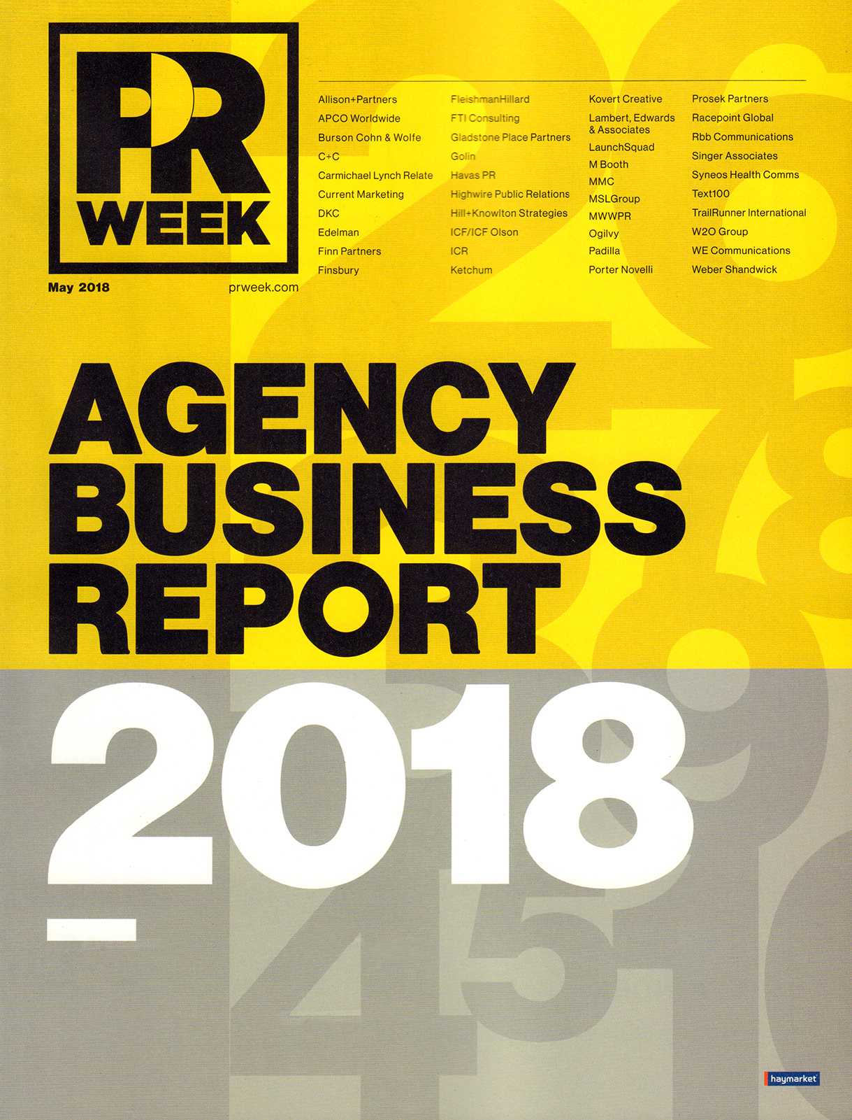 prweek May 01, 2018 Issue Cover