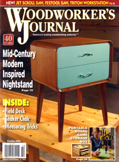 Woodworker's Journal October 01, 2016 Issue Cover
