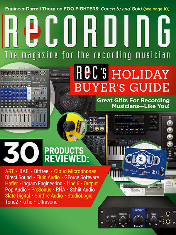 Recording-Magazine December 01, 2017 Issue Cover