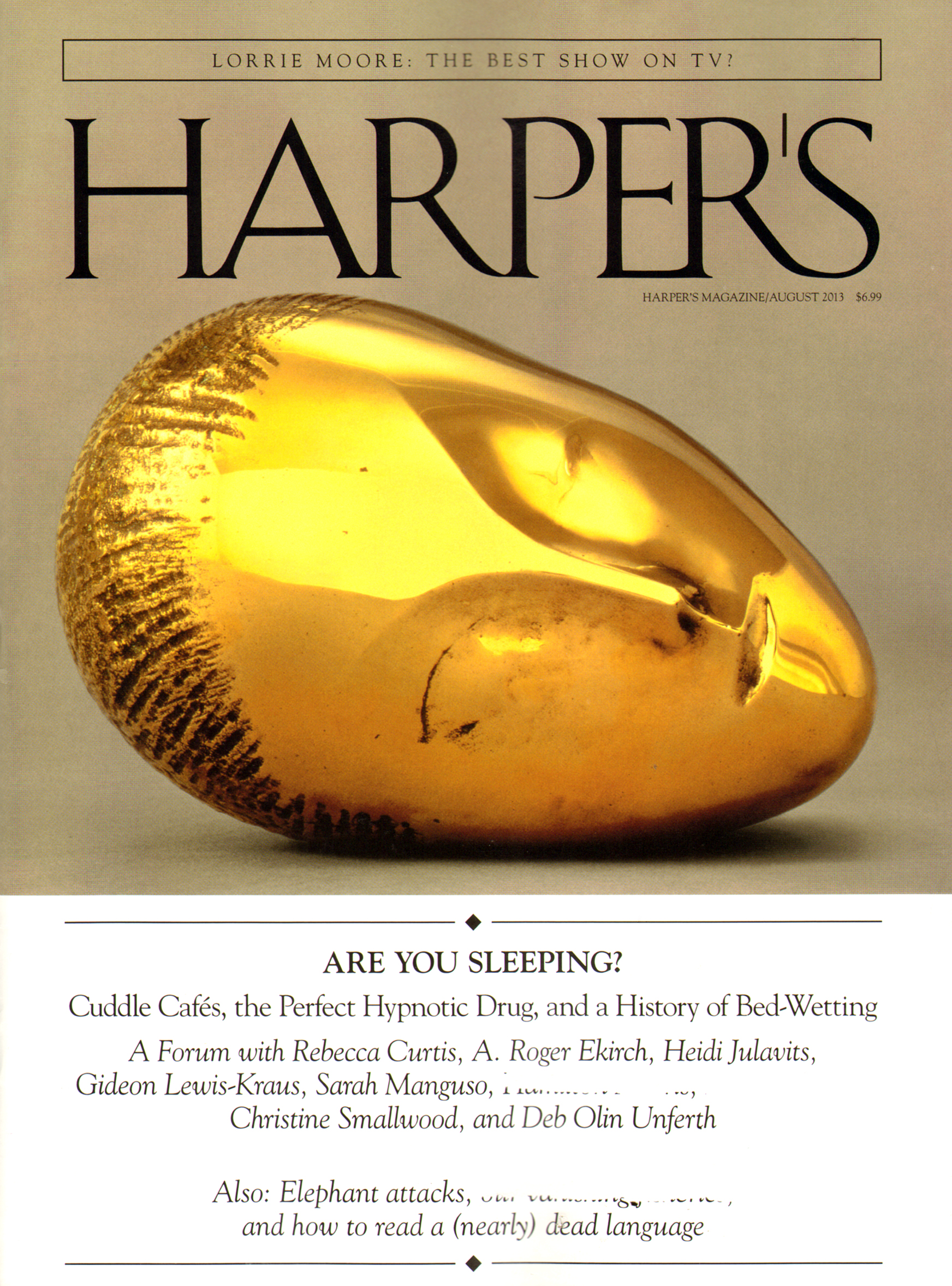Harpers August 01, 2013 Issue Cover
