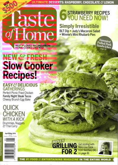 Taste of Home April 01, 2016 Issue Cover