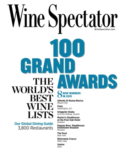 Wine Spectator August 31, 2019 Issue Cover