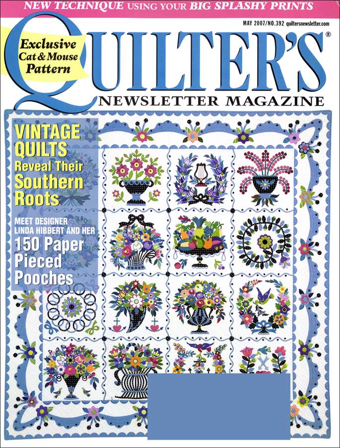Quilters-Newsletter May 01, 2007 Issue Cover