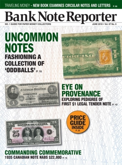 Bank Note Reporter June 01, 2018 Issue Cover