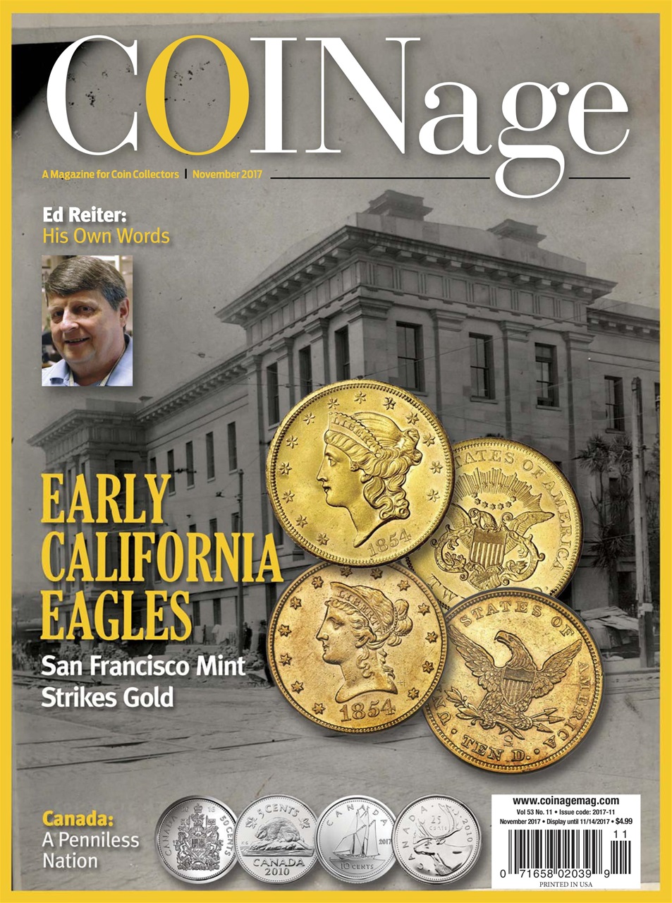 Coinage November 01, 2017 Issue Cover