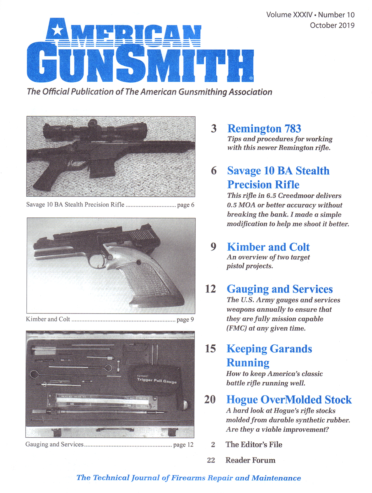 American-Gunsmith October 01, 2019 Issue Cover