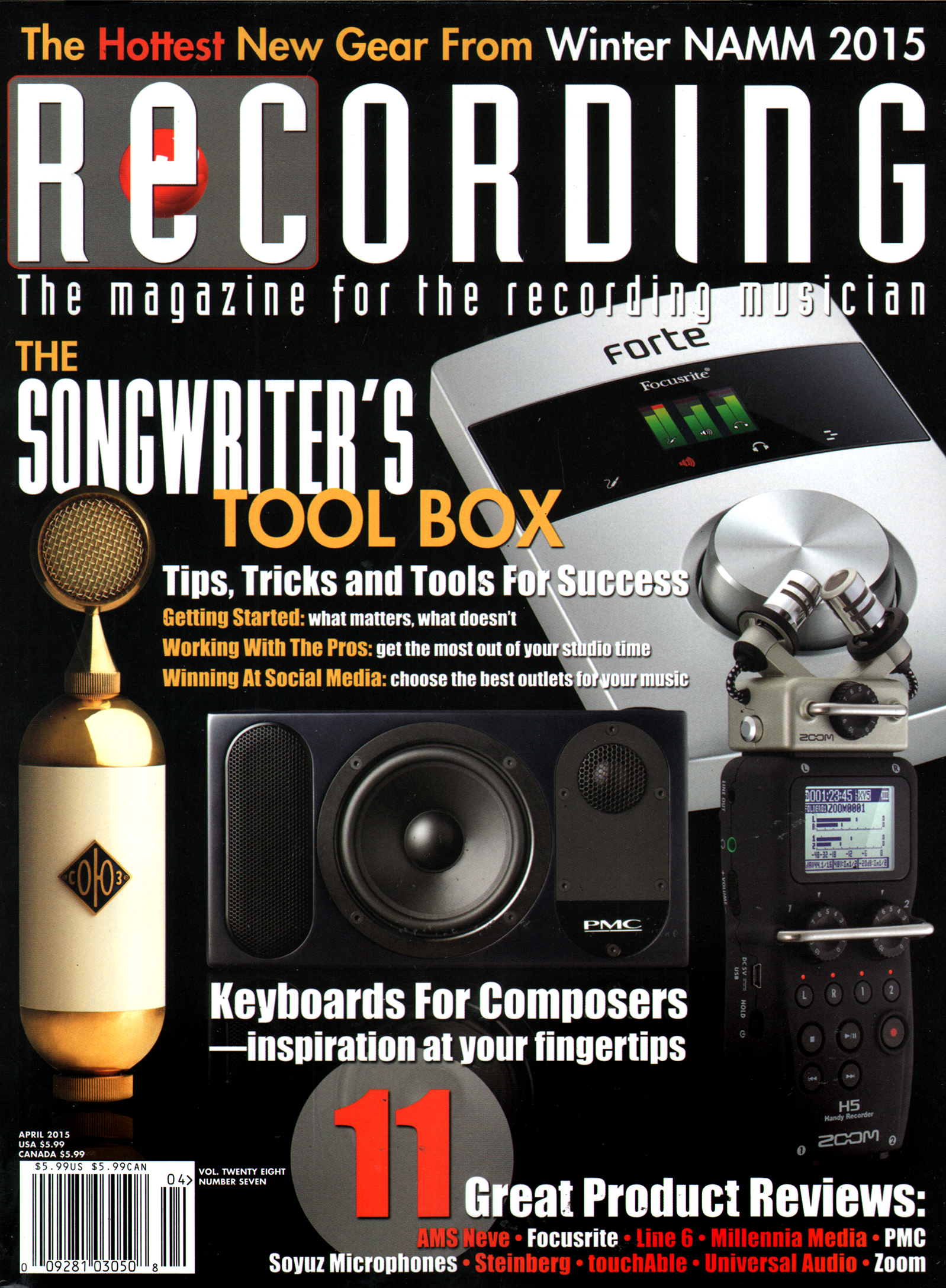 Recording-Magazine April 01, 2015 Issue Cover