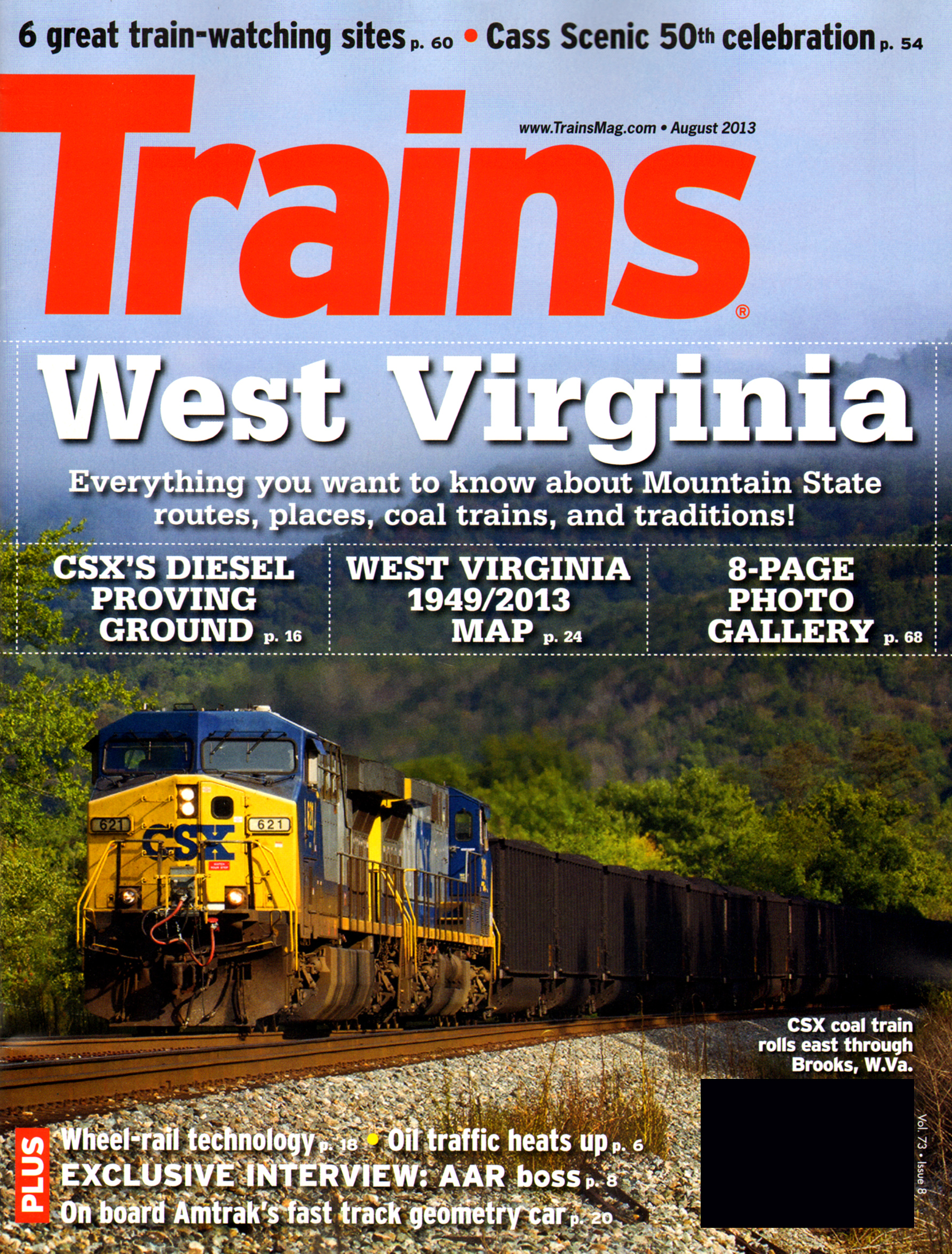 Trains August 01, 2013 Issue Cover