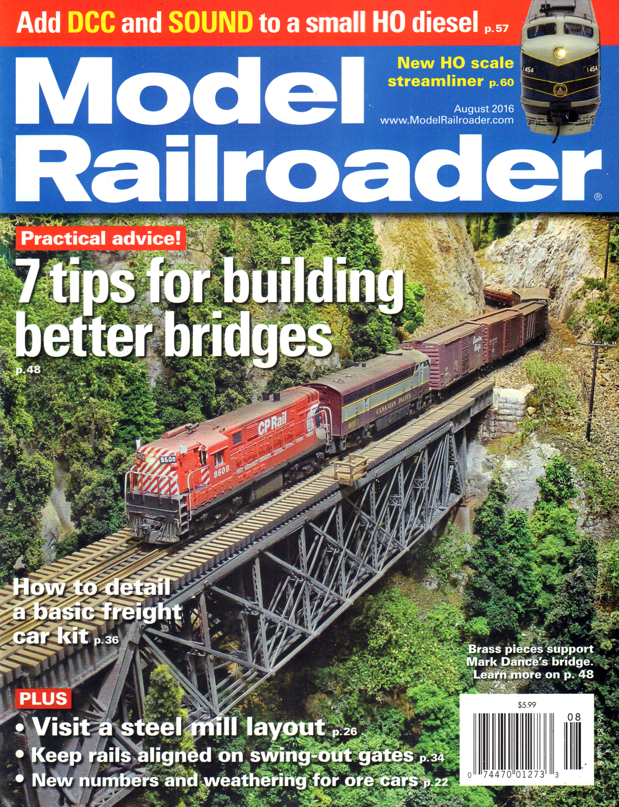 Model-Railroader August 01, 2016 Issue Cover
