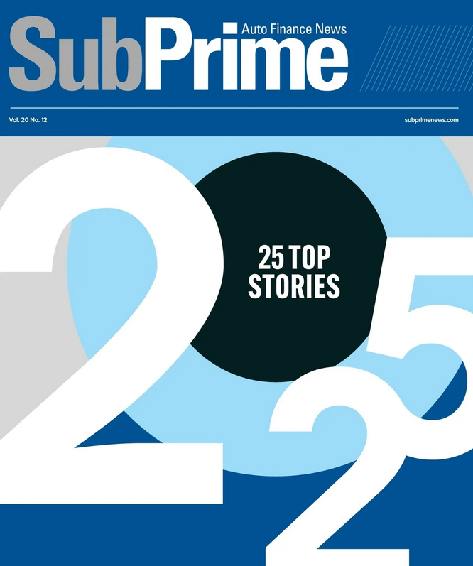 Subprime Auto Finance News December 01, 2025 Issue Cover