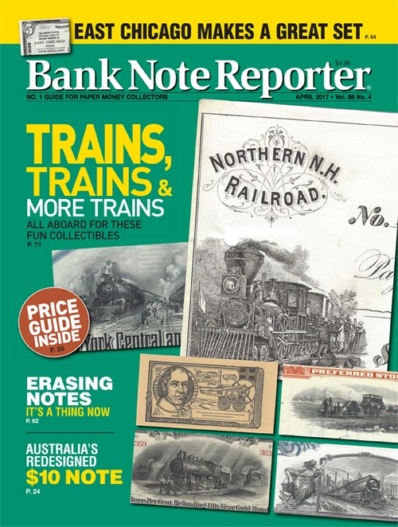 Bank Note Reporter April 01, 2017 Issue Cover