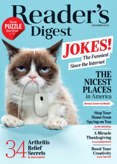 Reader's Digest November 01, 2018 Issue Cover
