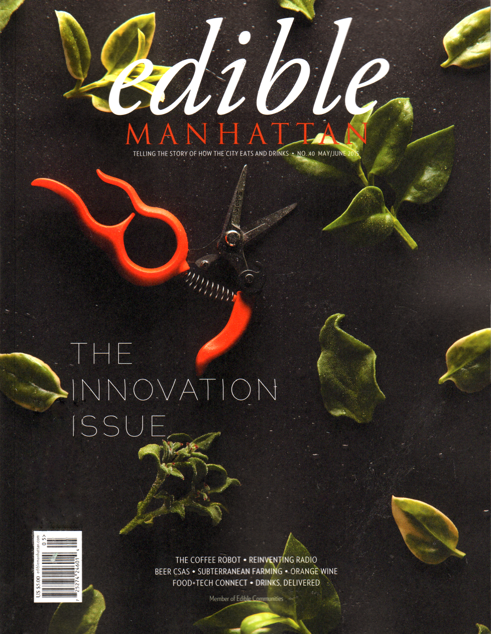 Edible-Manhattan May 01, 2015 Issue Cover