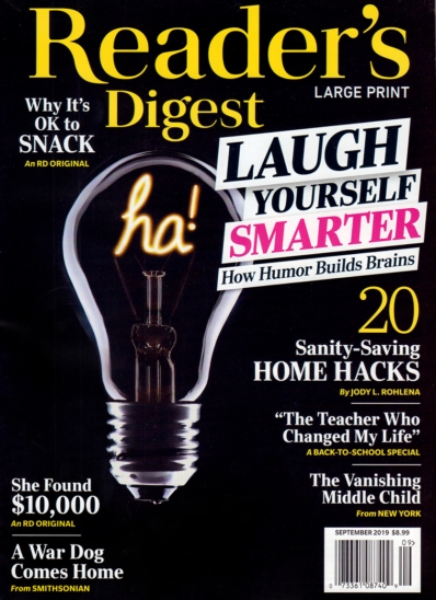 Reader's Digest - Large Print Edition September 01, 2019 Issue Cover