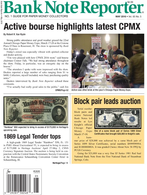 Bank-Note-Reporter May 01, 2016 Issue Cover