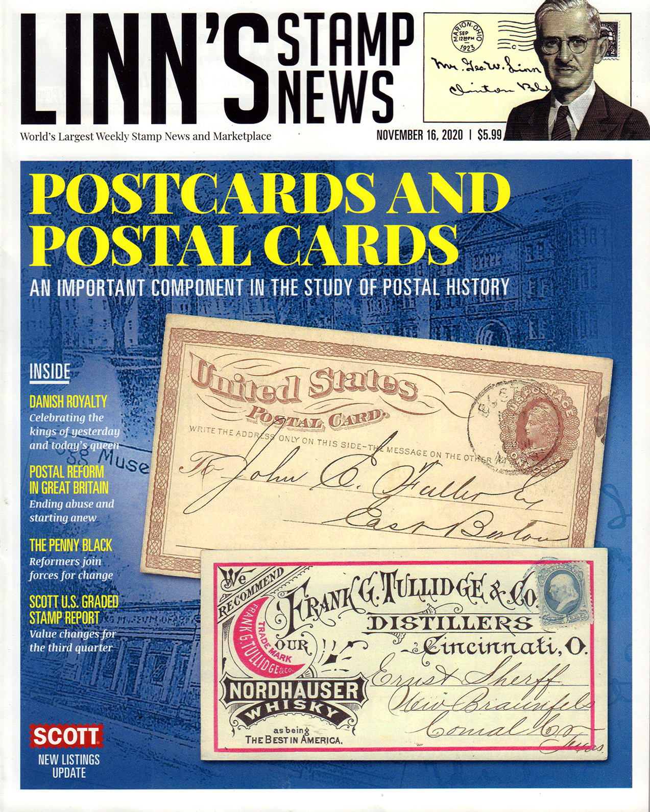 Linns-Stamp-News November 16, 2020 Issue Cover