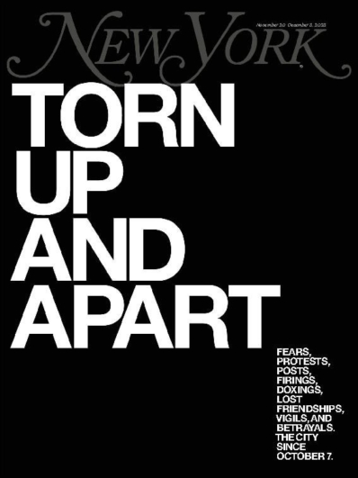 New York Magazine November 20, 2023 Issue Cover