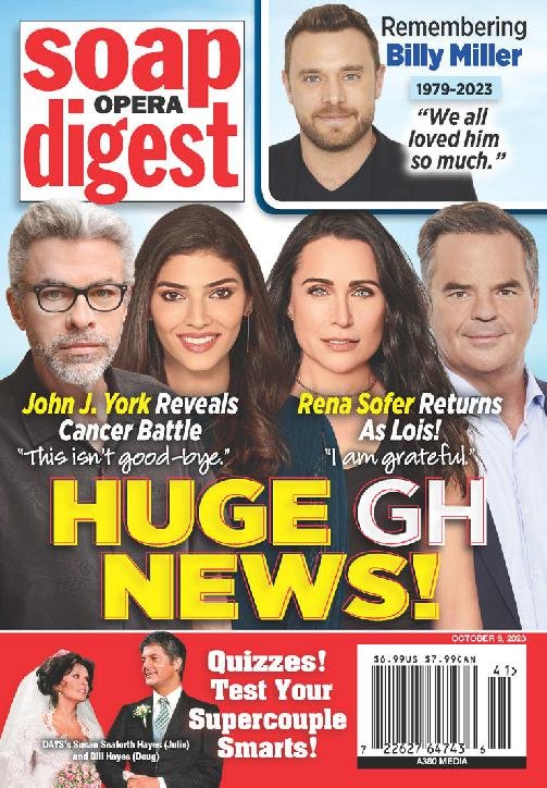 Soap-Opera-Digest October 09, 2023 Issue Cover
