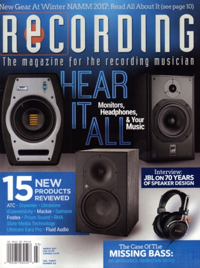 Recording Magazine March 01, 2017 Issue Cover