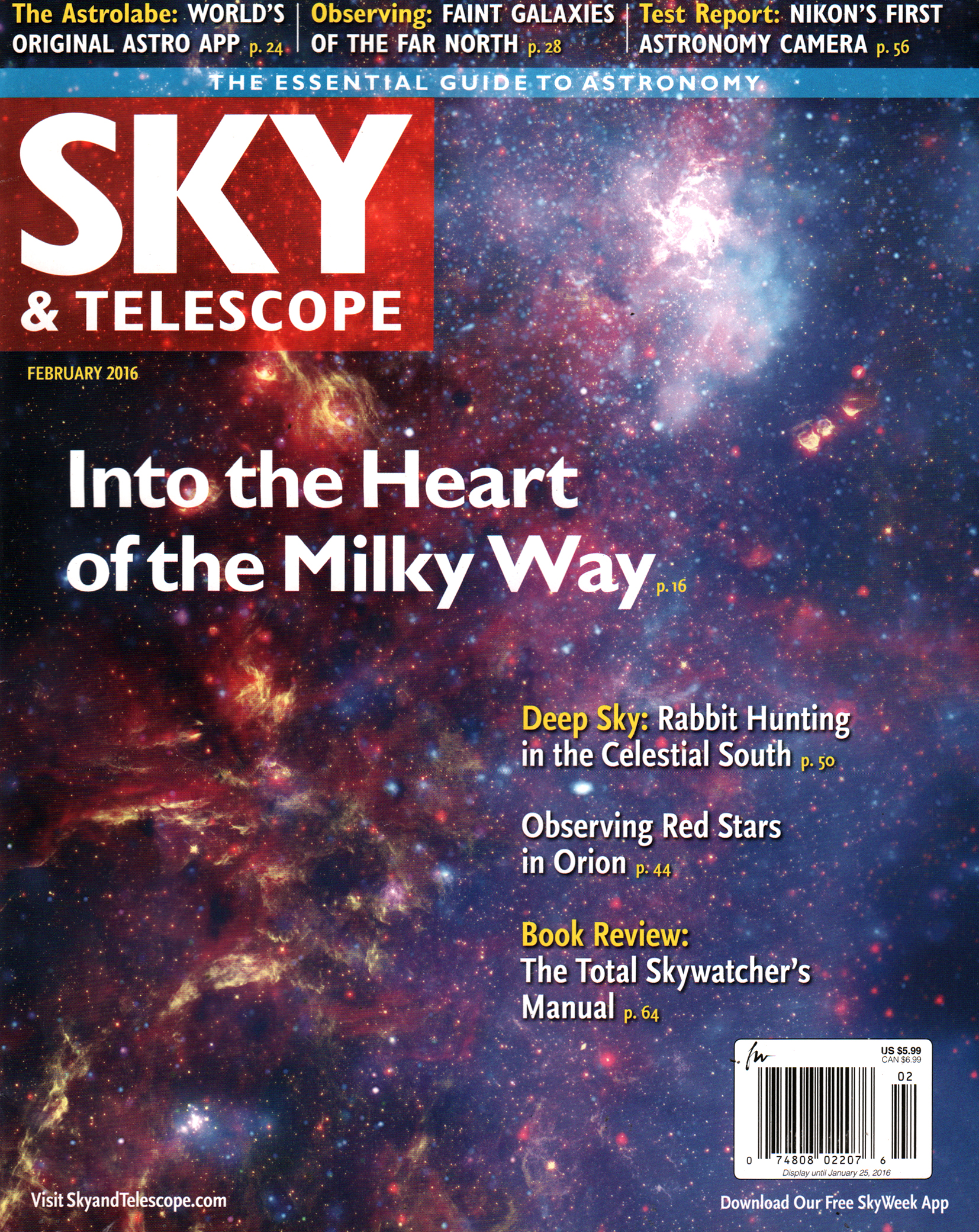 Sky-and-Telescope February 01, 2016 Issue Cover