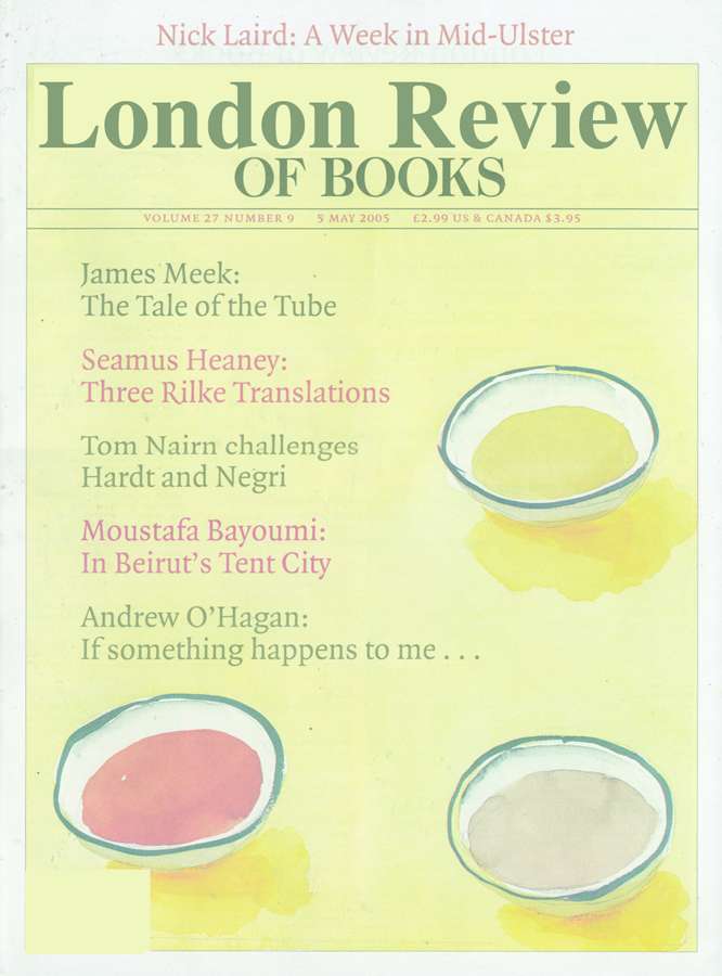London-Review-Of-Books May 01, 2005 Issue Cover