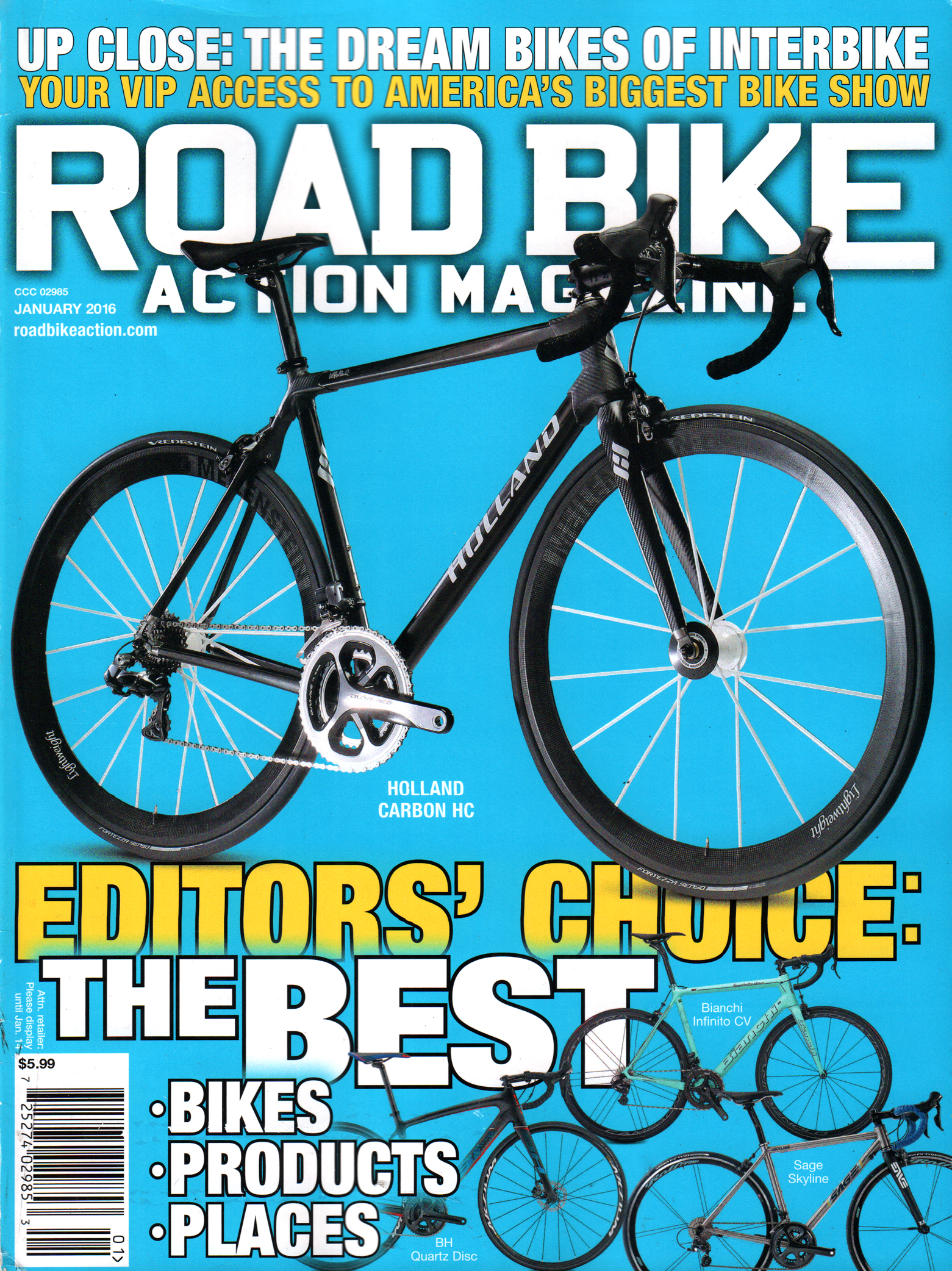 Road-Bike-Action January 01, 2016 Issue Cover