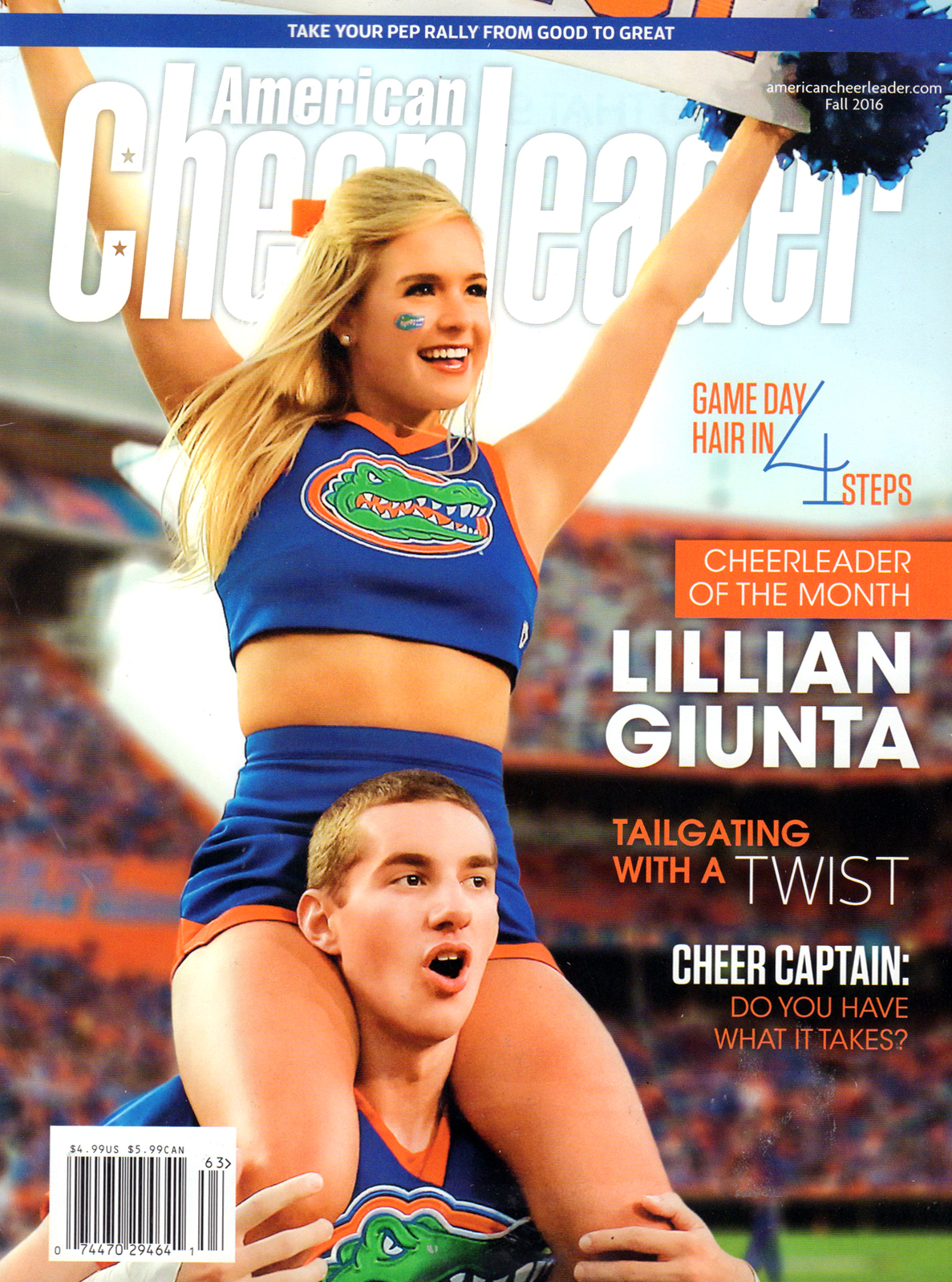 American-Cheerleader September 01, 2016 Issue Cover