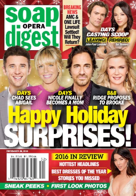 Soap-Opera-Digest December 26, 2016 Issue Cover