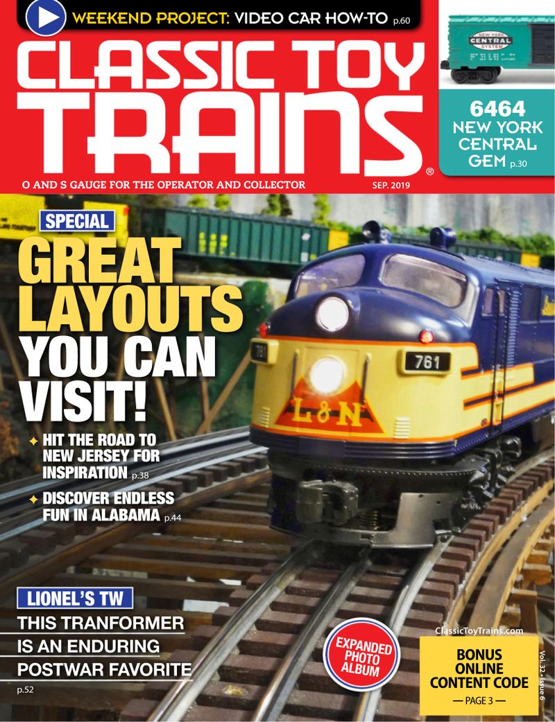 Classic-Toy-Trains September 01, 2019 Issue Cover