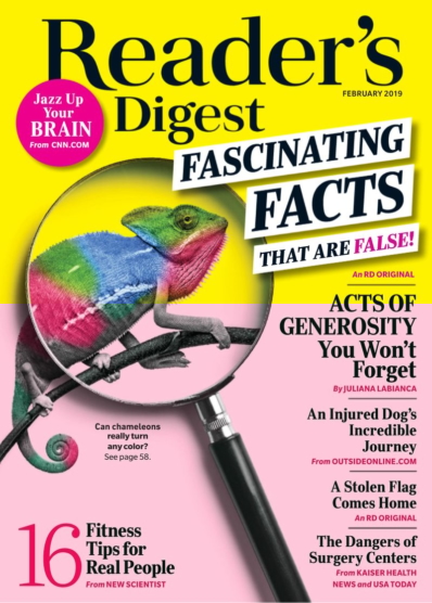 Reader's Digest February 01, 2019 Issue Cover